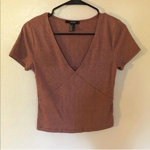 F21 mauve crop top